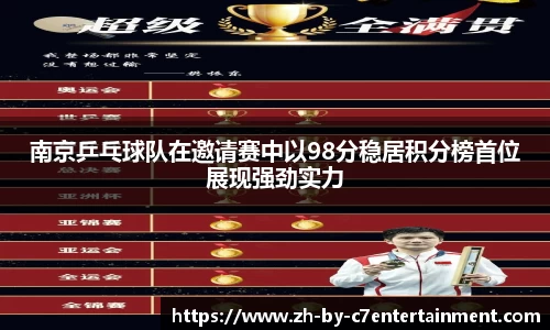 南京乒乓球队在邀请赛中以98分稳居积分榜首位展现强劲实力
